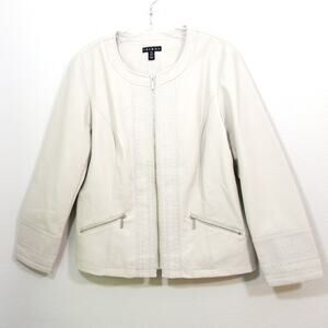 NWOT Tribal vegan bone leather embroidered jacket